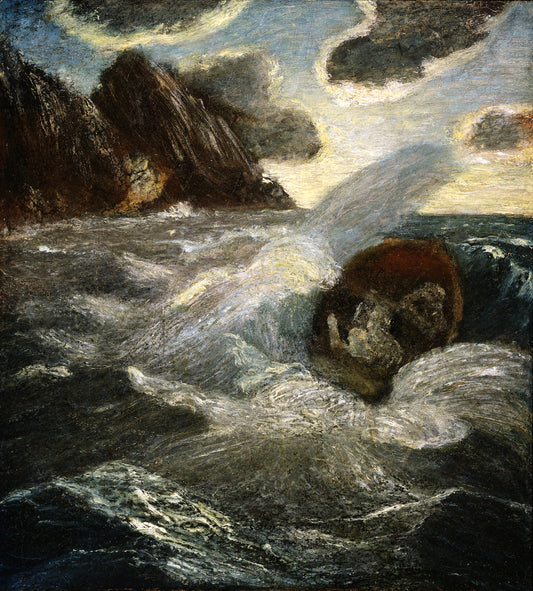 Lord Ullin's Daughter, vintage artwork by Albert Pinkham Ryder, 12x8" (A4) Poster