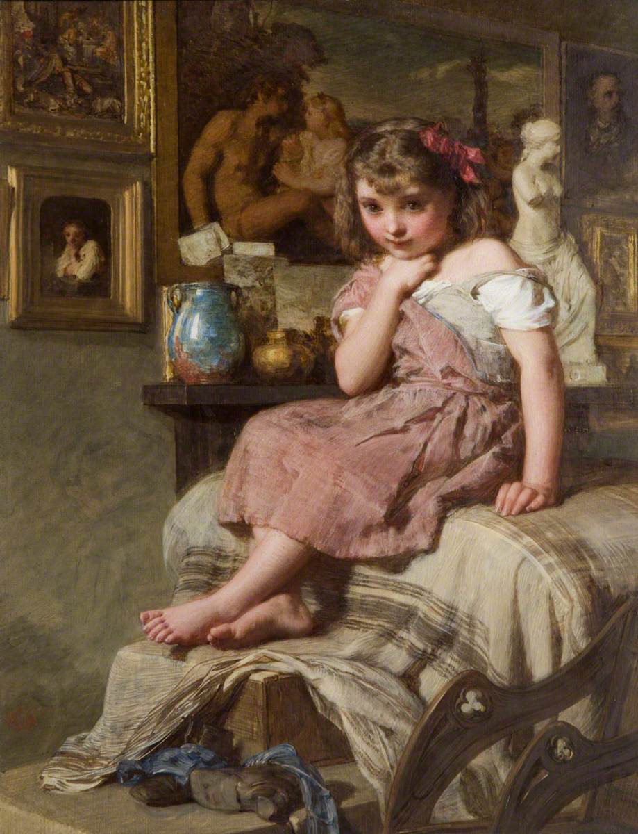 My Little Model, vintage artwork by Henry Le Jeune, A3 (16x12") Poster Print