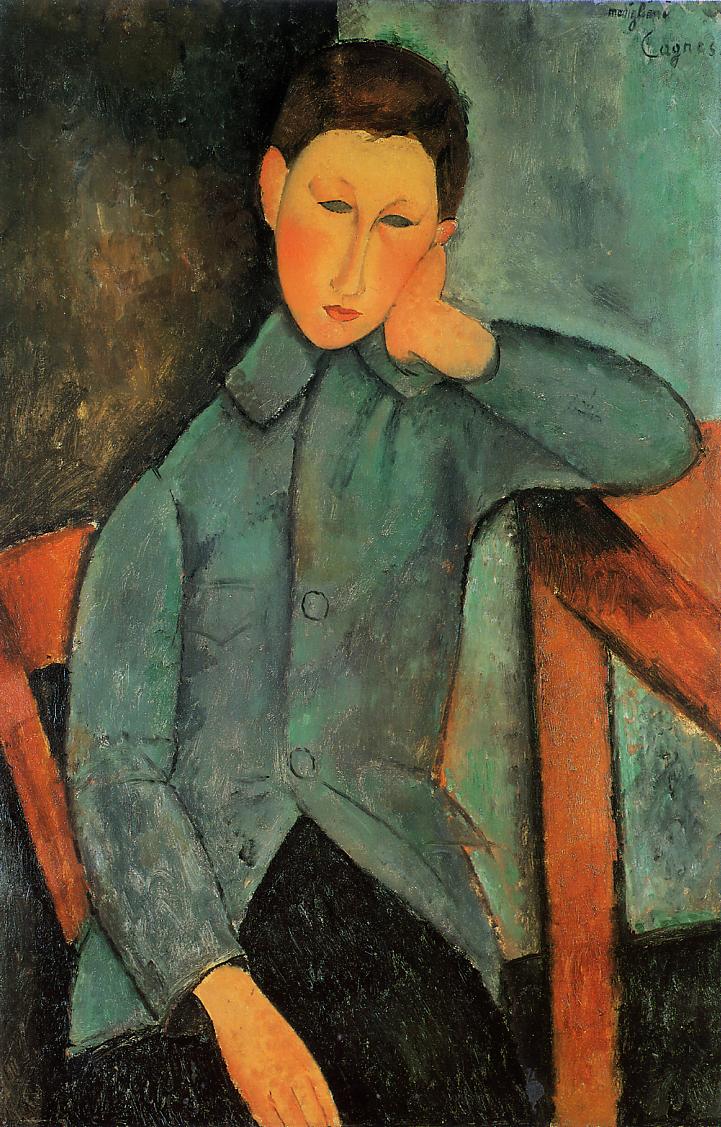 The Boy, vintage artwork by Amedeo Modigliani, 12x8" (A4) Poster