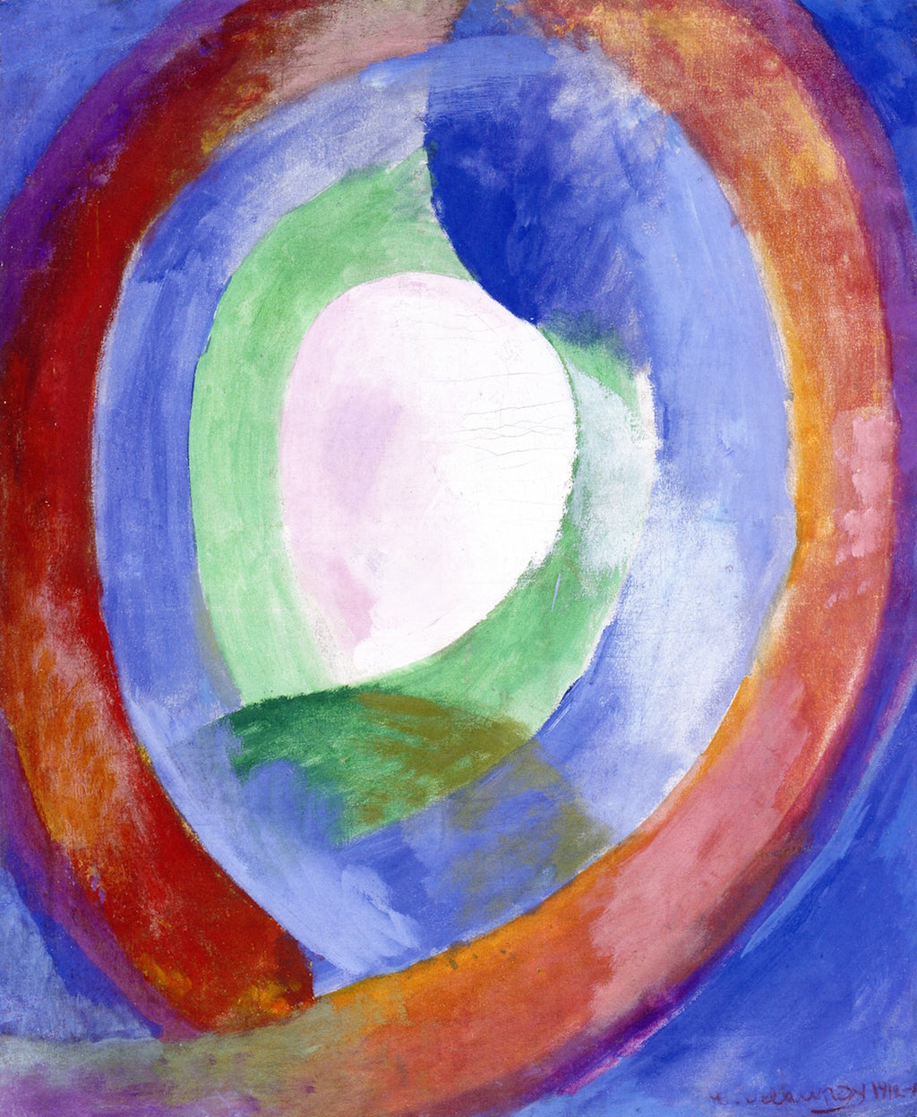 Circular Formes, Moon no. 1, vintage artwork by Robert Delaunay, 12x8" (A4) Poster