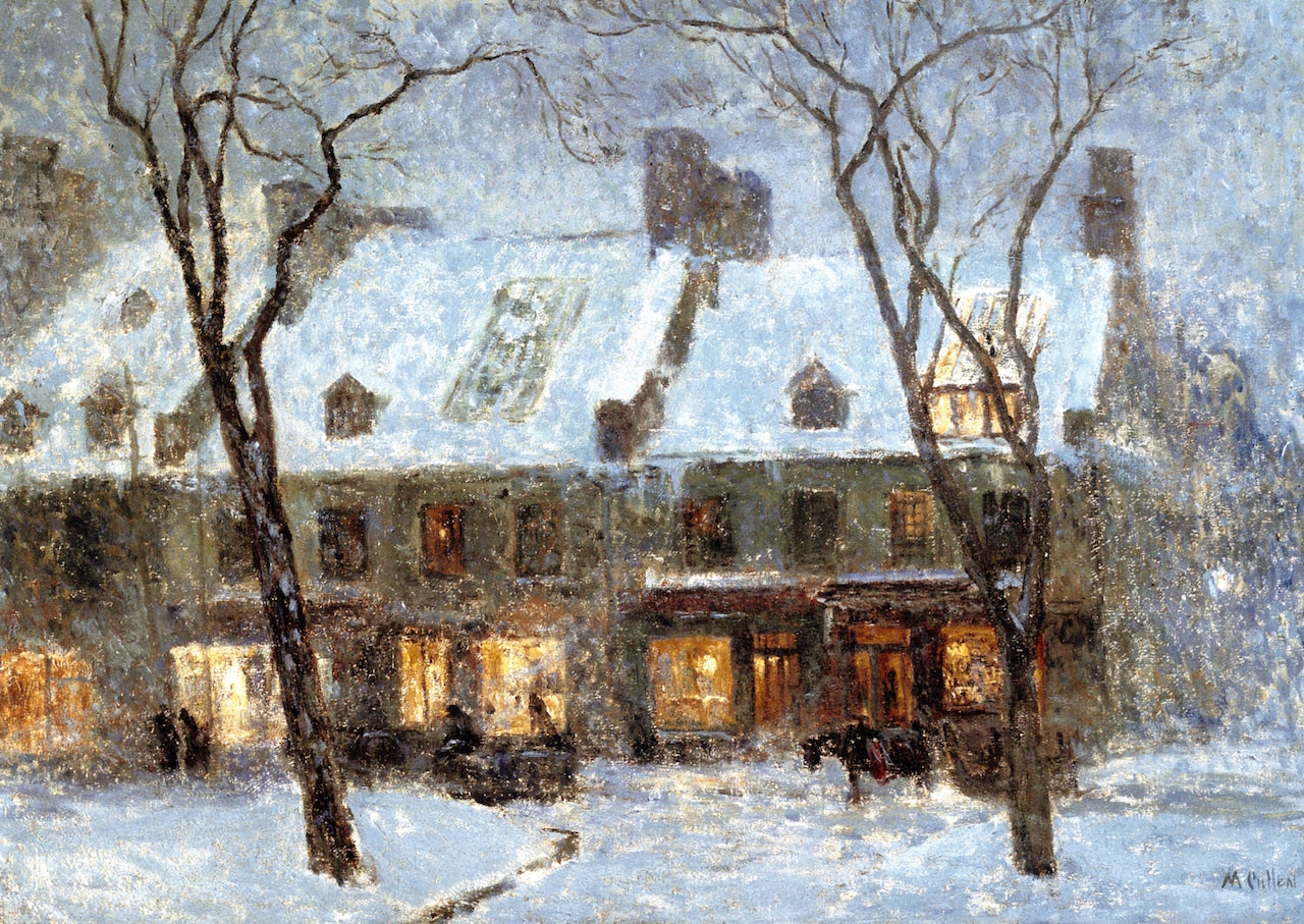 Old Houses, Montreal, vintage artwork by Maurice Cullen, 12x8" (A4) Poster