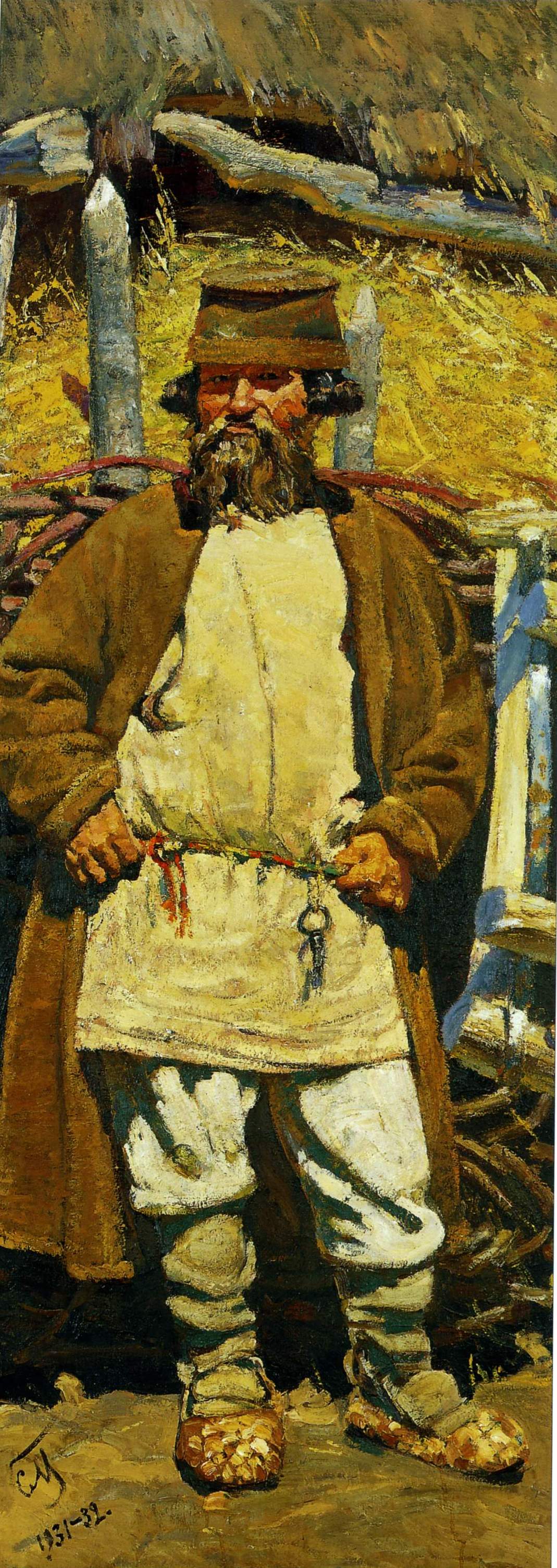 Peasant by Sergei Malyutin,A3(16x12")Poster