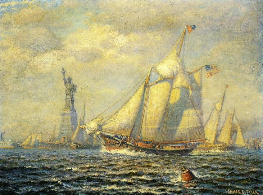 New York Harbor by James Gale Tyler,A3(16x12")Poster