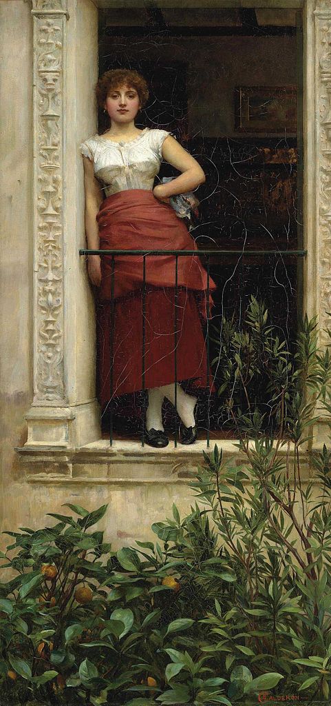 A Rose of Provence, vintage artwork by Philip Hermogenes Calderon, 12x8" (A4) Poster