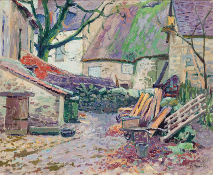 Old Houses at Crozante, vintage artwork by Paul Madeline, 12x8" (A4) Poster