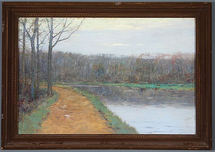 Misty Morning, vintage artwork by Charles Warren Eaton, 12x8" (A4) Poster