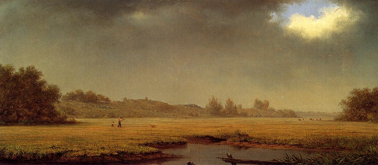 Cloudy Day, Rhode Island, vintage artwork by Martin Johnson Heade, A3 (16x12") Poster Print