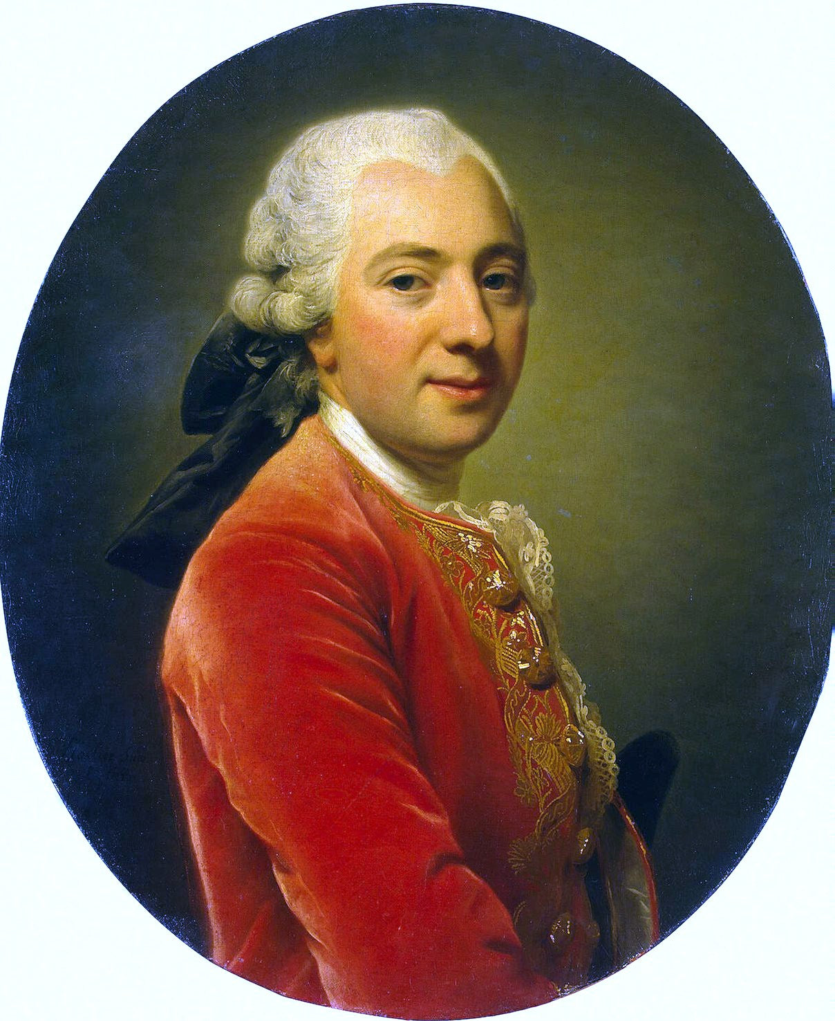 Portrait of a Man in Wearing a Red Caftan, vintage artwork by Alexander Roslin, 12x8" (A4) Poster