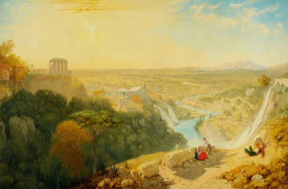 Rome from Tivoli, Italy, vintage artwork by James Baker Pyne, A3 (16x12") Poster Print