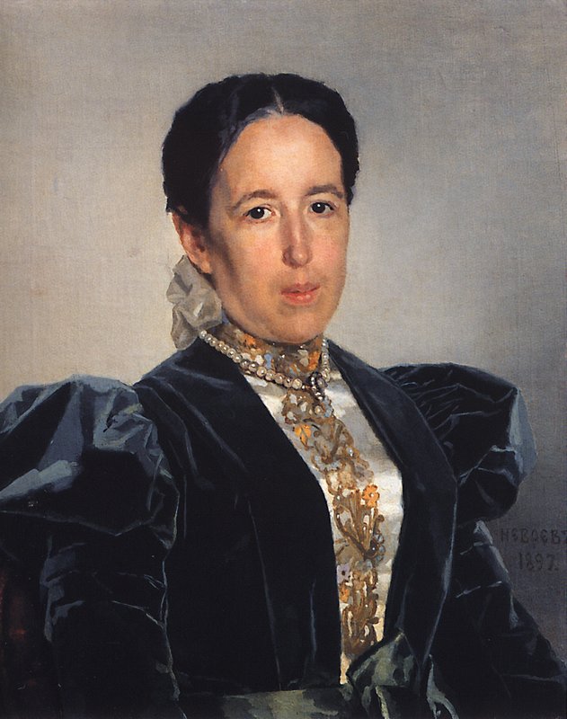 Portrait of N.M. Gartung, vintage artwork by Nikolai Vasilevich Nevrev, 12x8" (A4) Poster