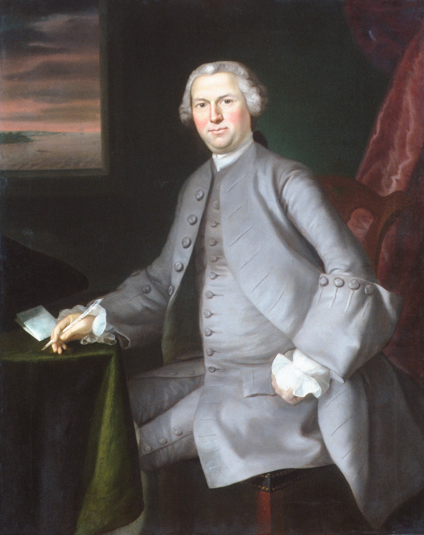 Samuel Cutts, vintage artwork by Joseph Blackburn, 12x8" (A4) Poster