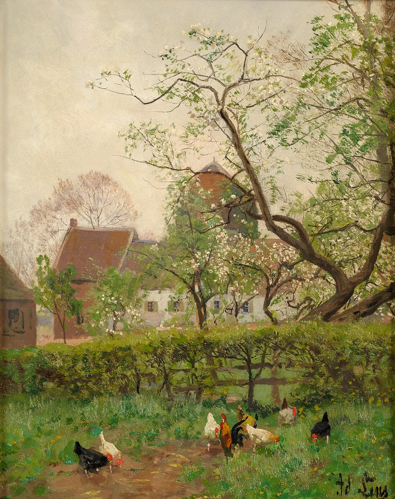 The Yard by Adolf Lins,A3(16x12")Poster