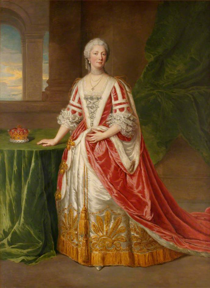 Hester, nee Grenville, Countess of Chatham, vintage artwork by William Hoare, 12x8" (A4) Poster