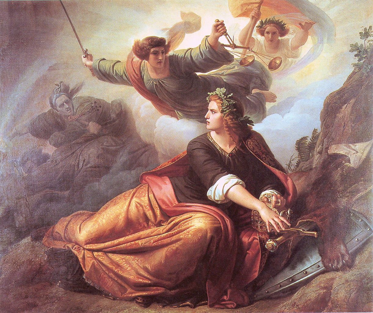 Germany Awakening, vintage artwork by Christian Köhler, A3 (16x12") Poster Print