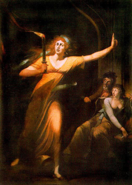 The sleepwalking Lady Macbeth, vintage artwork by Johann Heinrich Füseli, 12x8" (A4) Poster