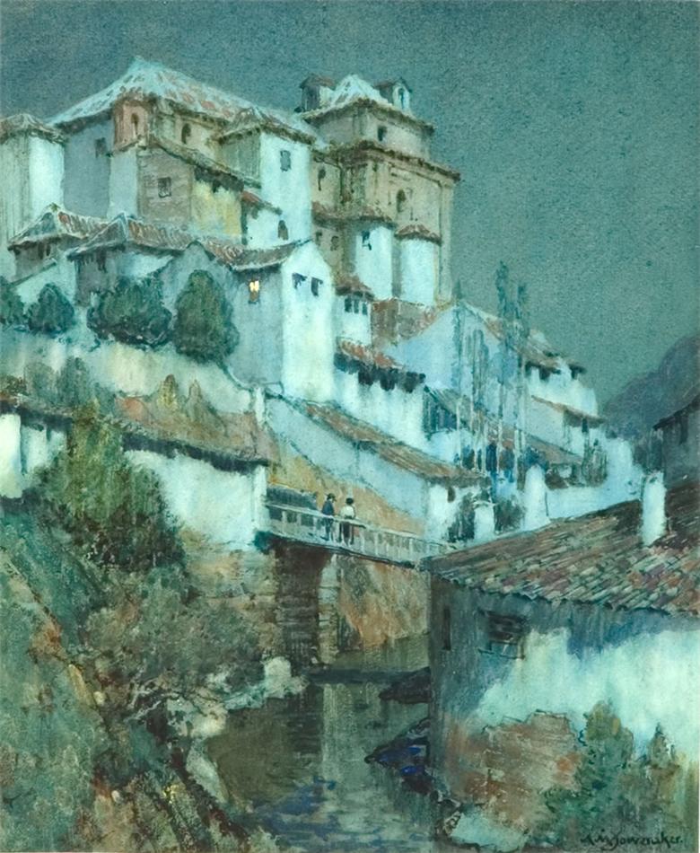 Moonlight, Antequieta by Albert Moulton Foweraker,16x12(A3) Poster