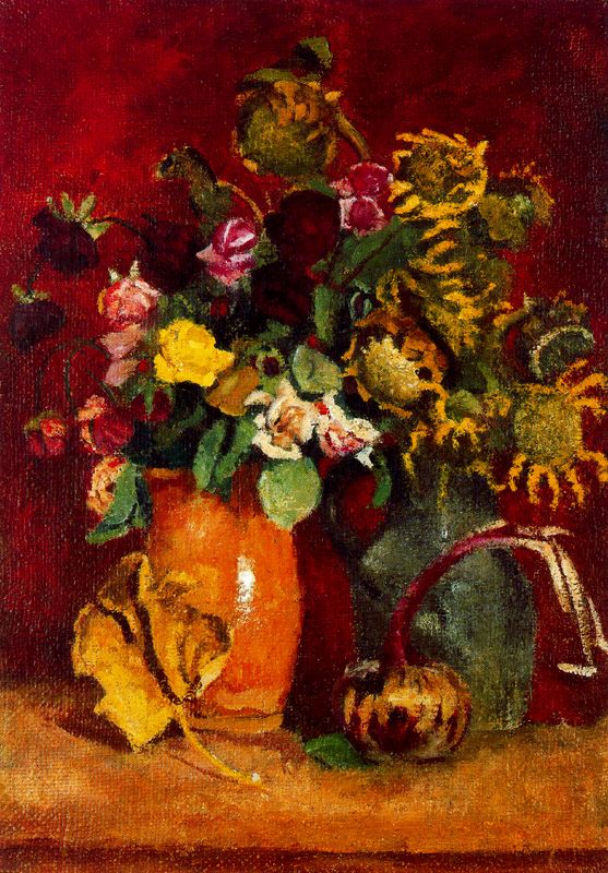 Roses and Sunflowers by Aristide Maillol,A3(16x12")Poster
