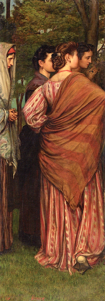 Watching the Procession, Venice, vintage artwork by Valentine Cameron Prinsep, 12x8" (A4) Poster