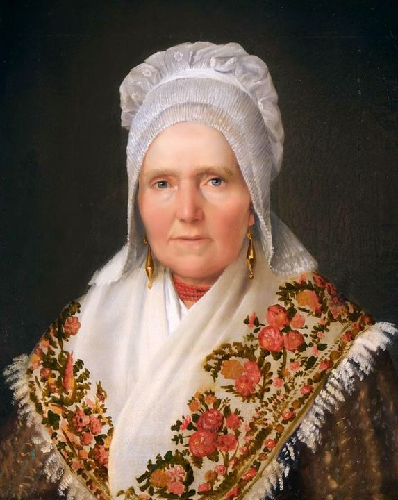 Portrait of Geertrui van Schendel-Brocx, vintage artwork by Petrus van Schendel, A3 (16x12") Poster Print