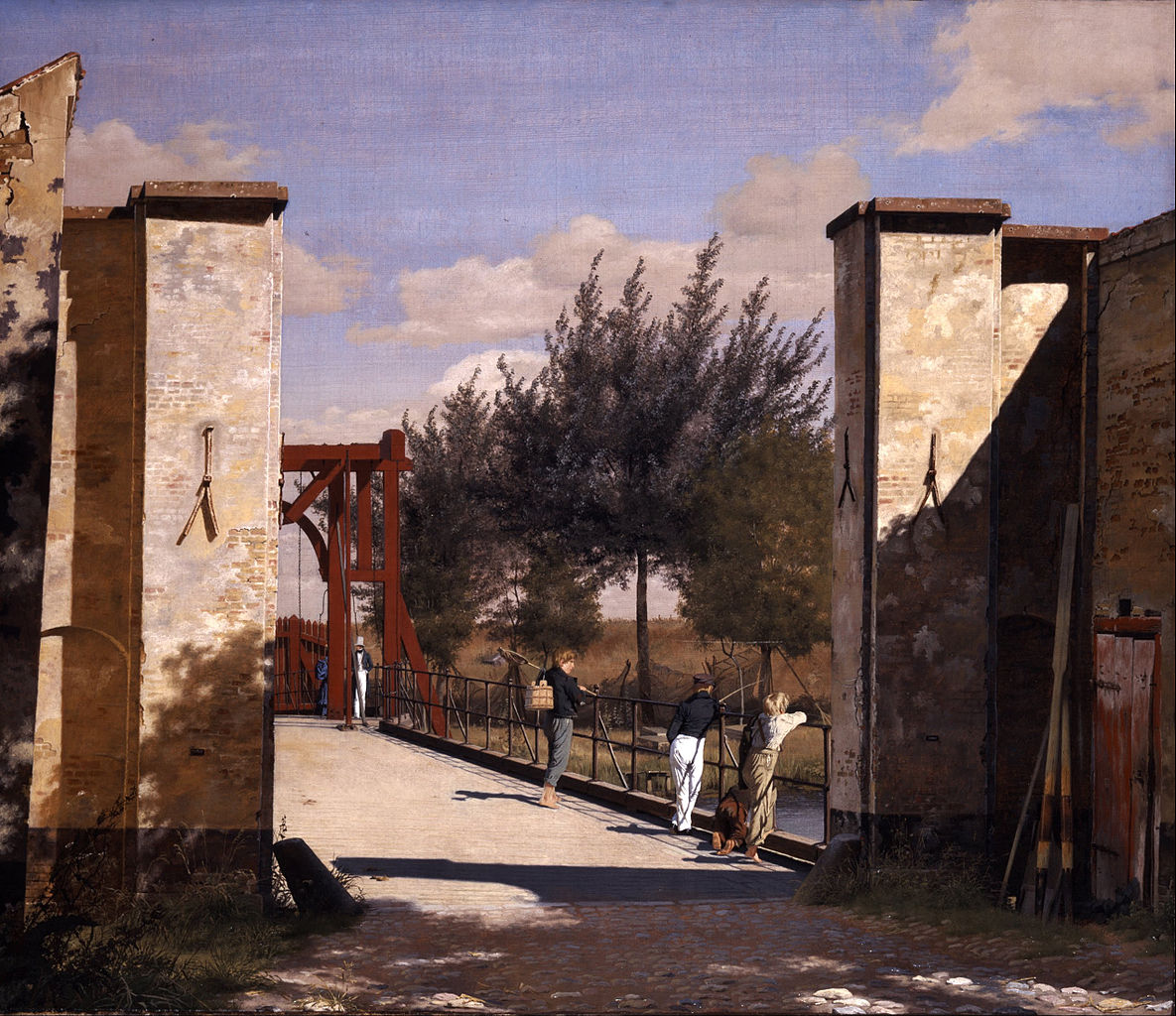 The North Gate of the Citadel, vintage artwork by Christen Købke, A3 (16x12") Poster Print