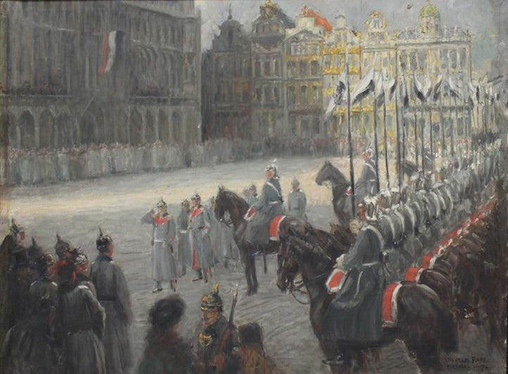 parade with Emperor Wilhelm II. In Brussels by William Pape,A3(16x12")Poster