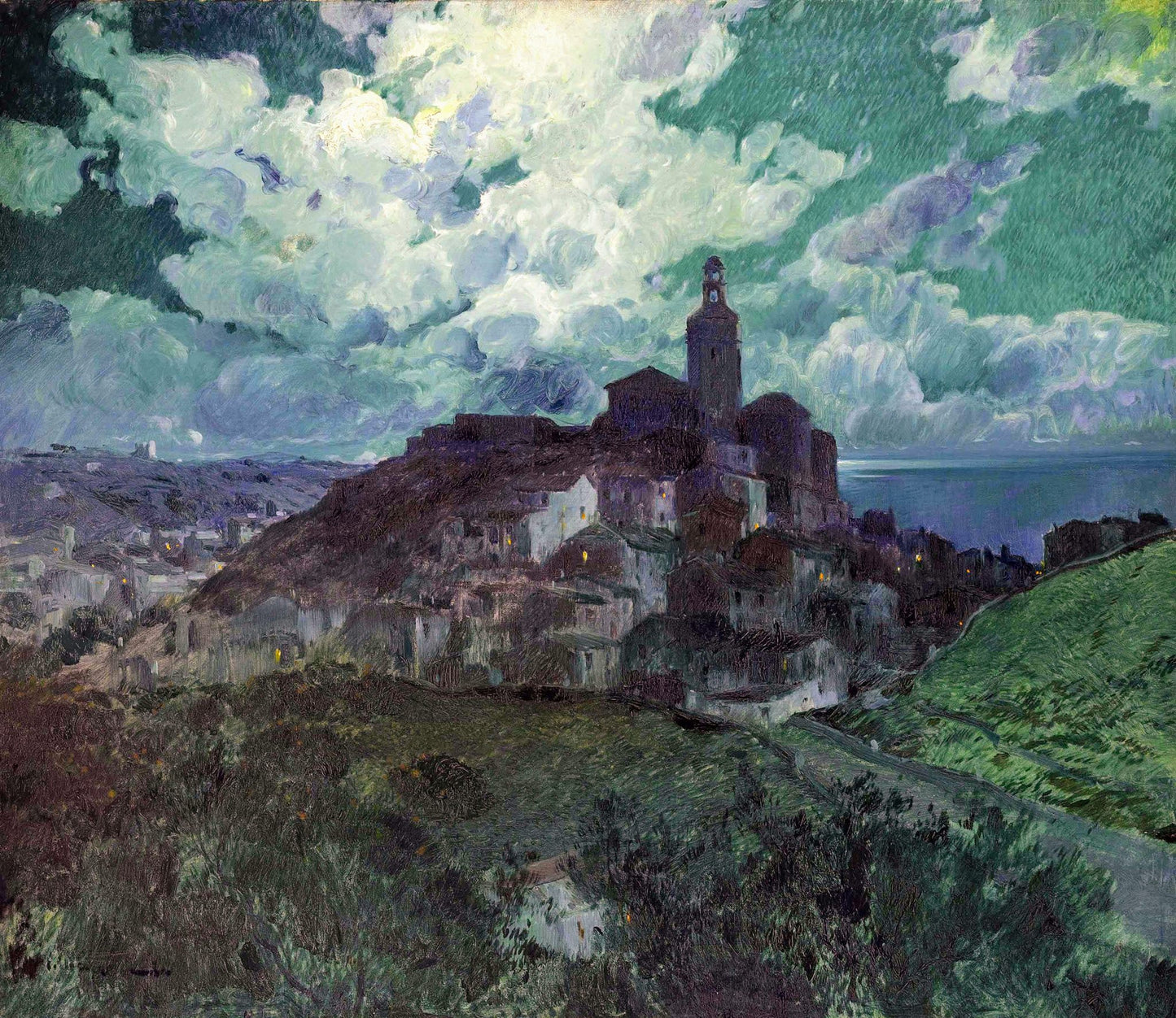 Night in Cadaques by Eliseo Meifren i Roig,A3(16x12")Poster