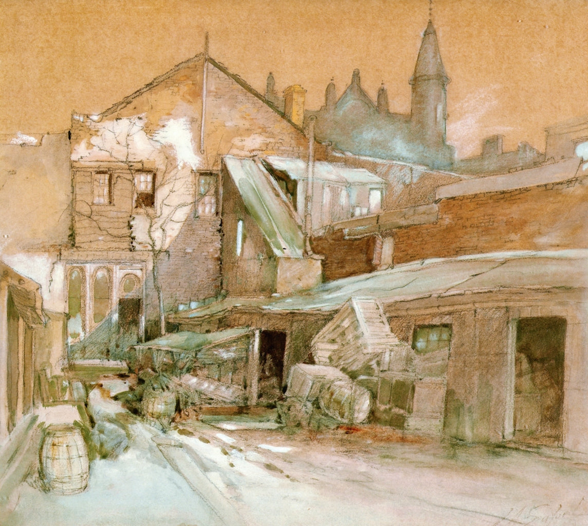 Barrels, vintage artwork by John Albert Seaford, 12x8" (A4) Poster