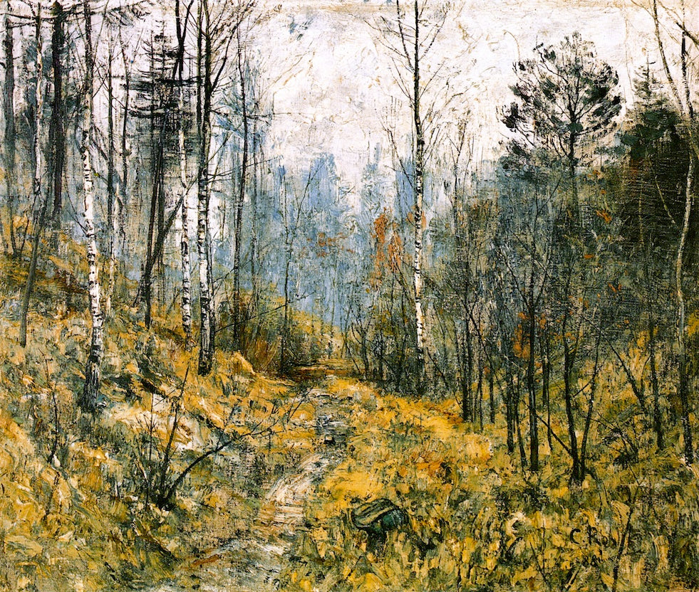Der Wilde Graben bei Weimar im Spätherbst, vintage artwork by Christian Rohlfs, 12x8" (A4) Poster
