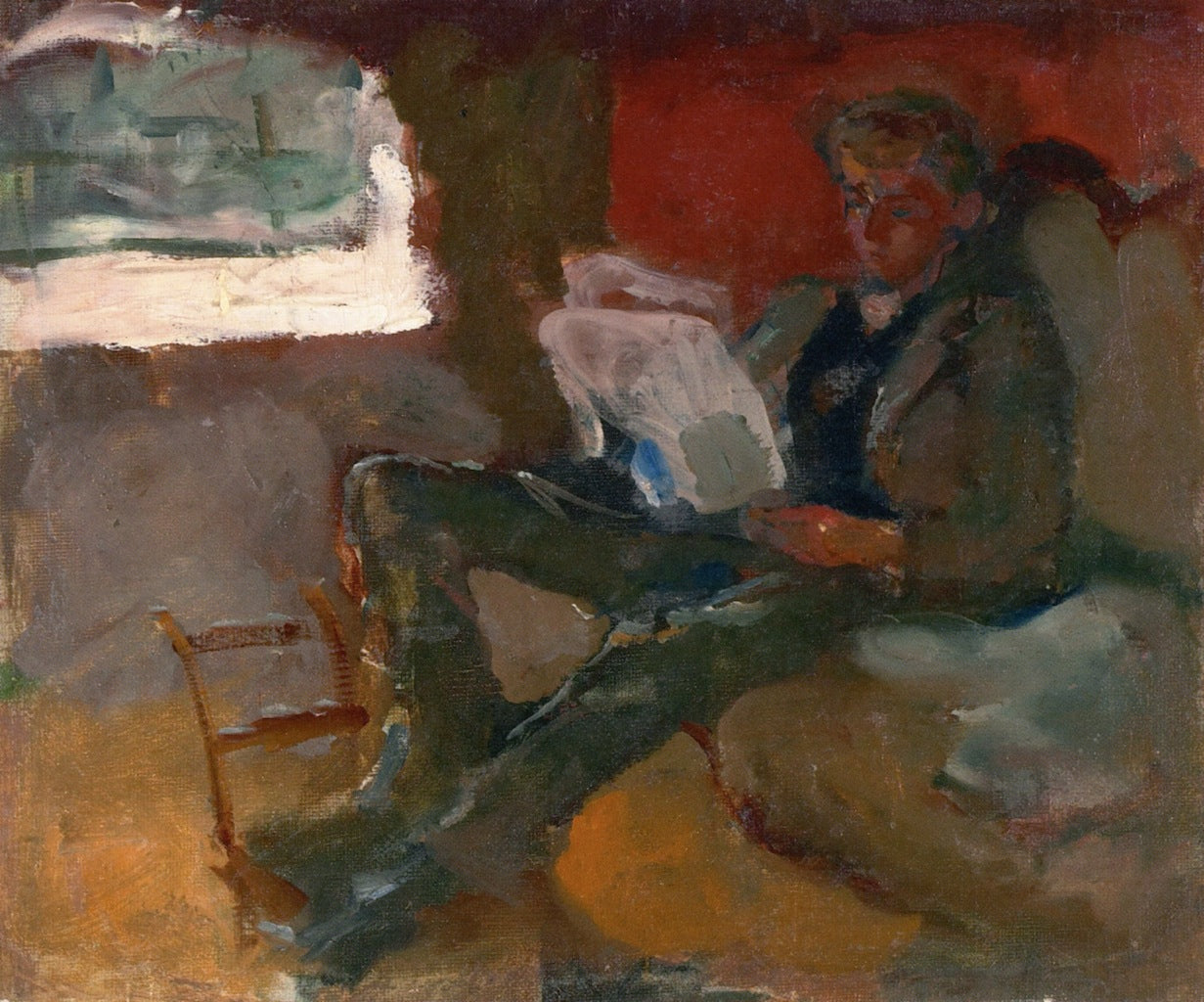 Andreas Reading by Edvard Munch,A3(16x12")Poster