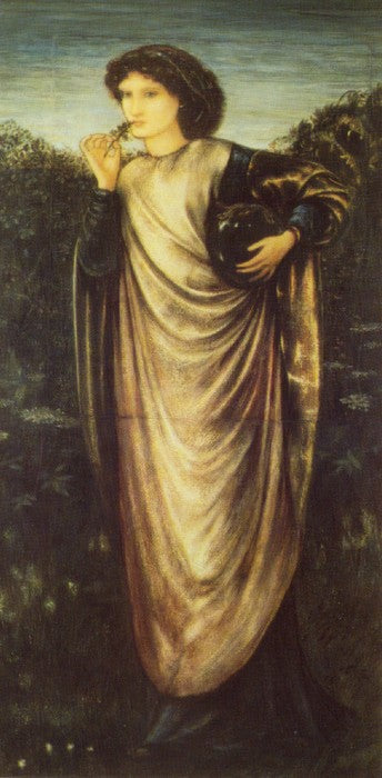 Morgan Le Fay, vintage artwork by Sir Edward Burne-Jones, 12x8" (A4) Poster