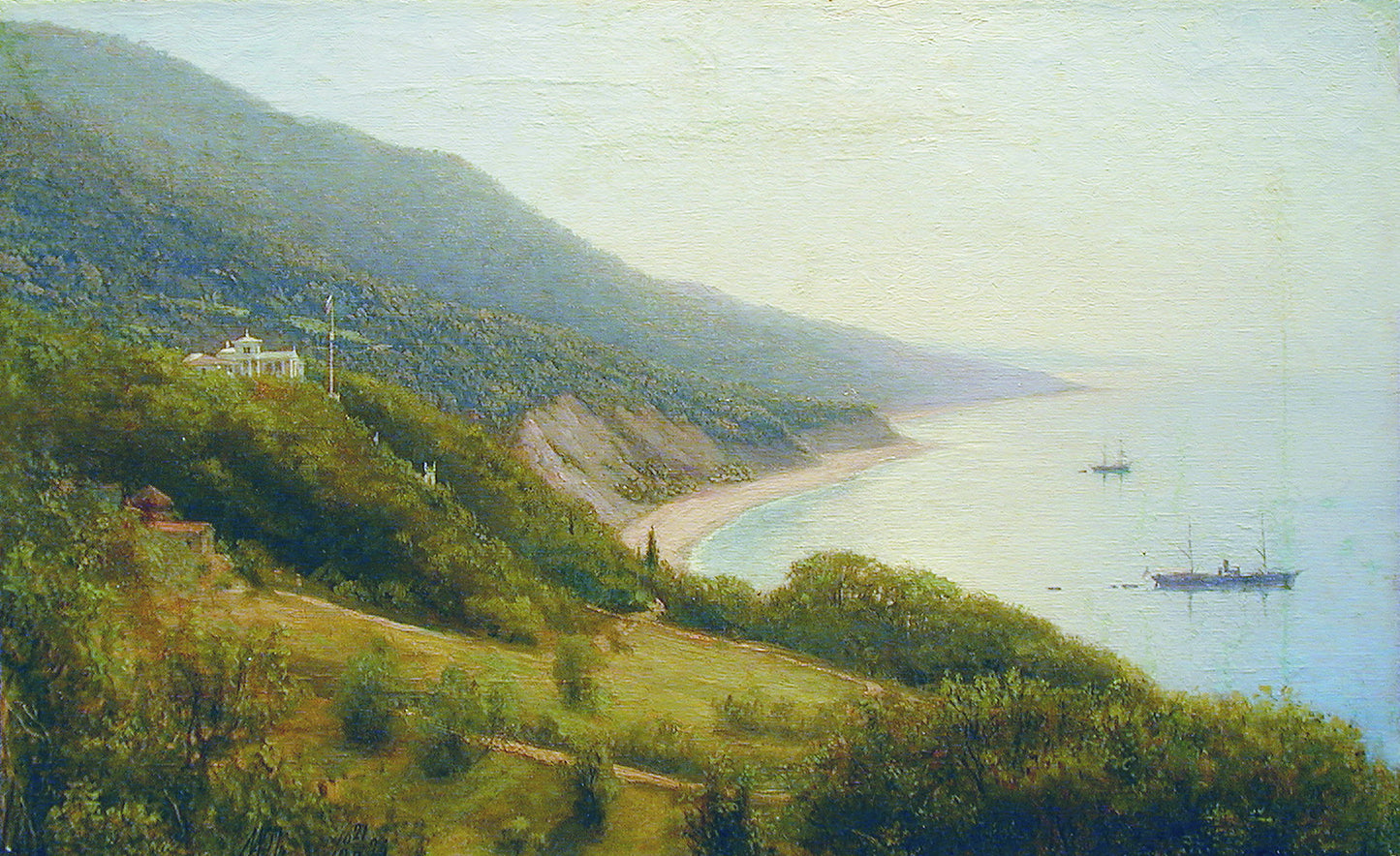 The Crimean Coast, vintage artwork by Lev Lagorio, 12x8" (A4) Poster