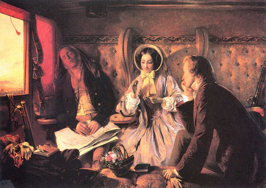 First Class - The Meeting: 'And at First Meeting Loved', vintage artwork by Abraham Solomon, 12x8" (A4) Poster