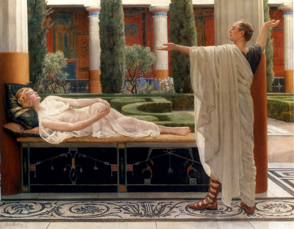 Horace and Lydia, vintage artwork by John Maler Collier, 12x8" (A4) Poster