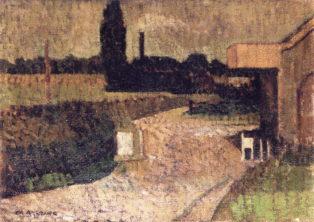 City and Country, vintage artwork by Charles Angrand, 12x8" (A4) Poster