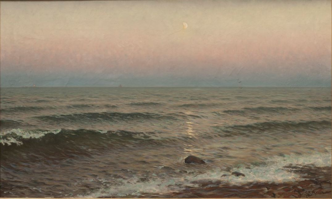 Evening by the Shore by Carl Wilhelm Jaensson,A3(16x12")Poster