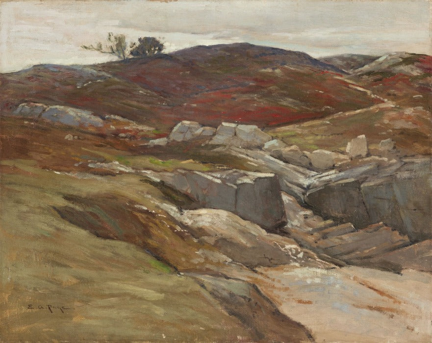 The Rock Hill, Autumn, vintage artwork by Edward A. Page, 12x8" (A4) Poster