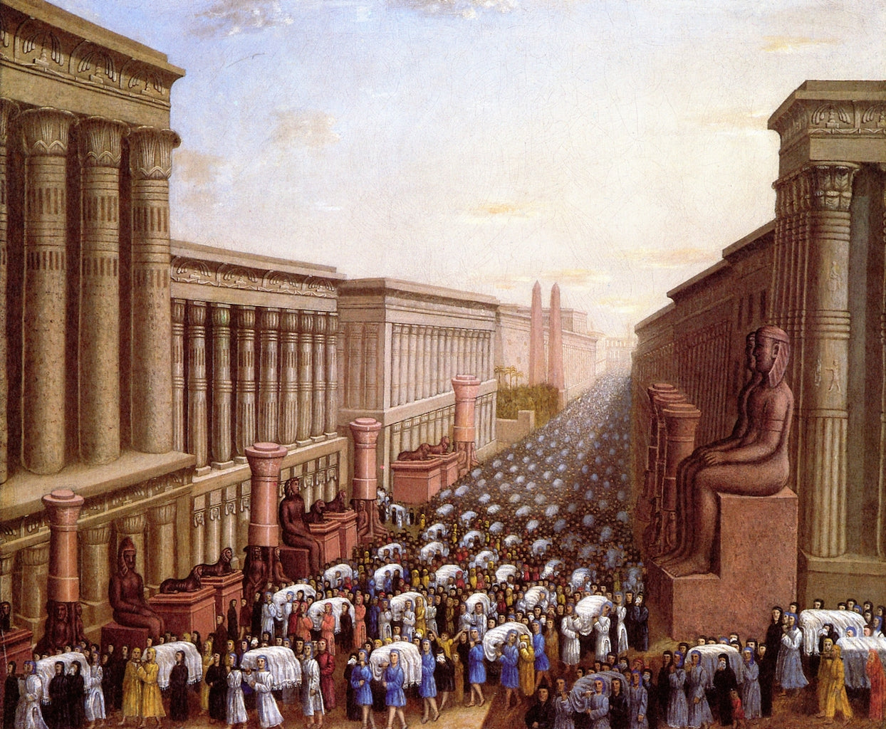 Burial of the First Born of Egypt, vintage artwork by Erastus Salisbury Field, A3 (16x12") Poster Print