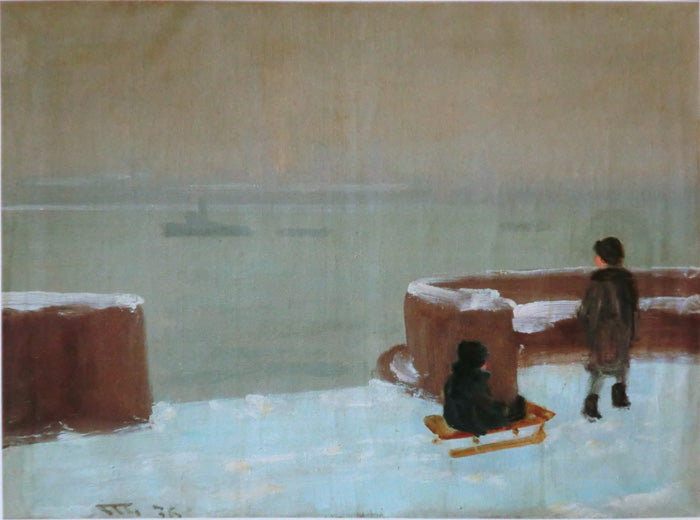 The Neva Embankment in Winter by Vladimir Grinberg,16x12(A3) Poster