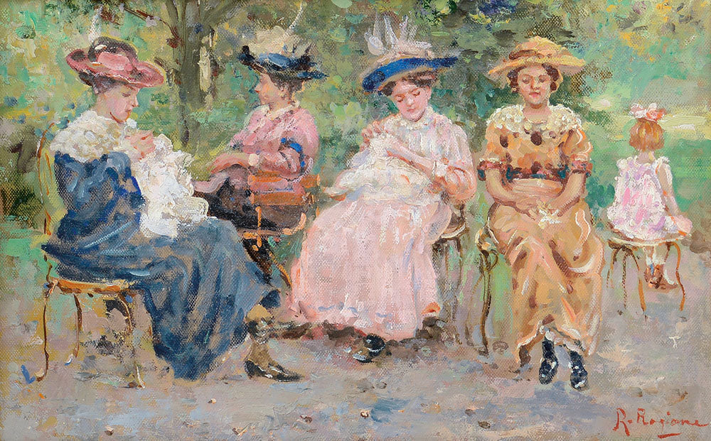 Conversation in the Park by Raffaele Ragione,A3(16x12")Poster