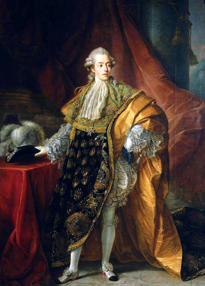 Charles-Philippe de France, comte d'Artois, vintage artwork by Antoine-Francois Callet, 12x8" (A4) Poster