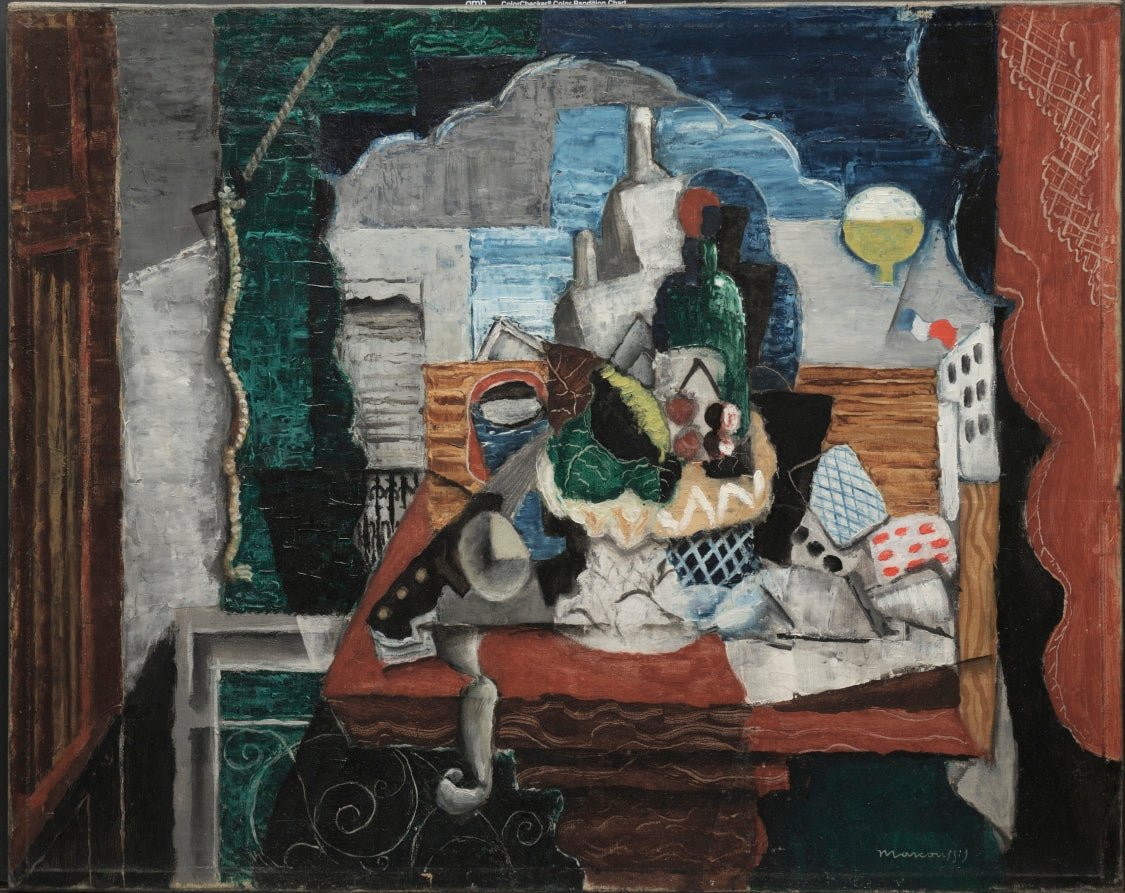 Night Cafe, vintage artwork by Louis Marcoussis, 12x8" (A4) Poster