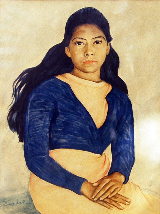 Mexican Girl by Nils Dardel,16x12(A3) Poster