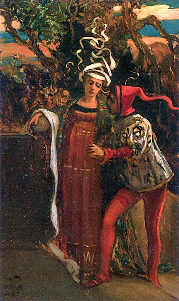 Le Mistral, vintage artwork by Elihu Vedder, 12x8" (A4) Poster