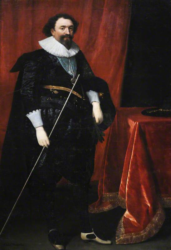 William Herbert, 3rd Earl of Pembroke, vintage artwork by Daniël Mijtens, 12x8" (A4) Poster