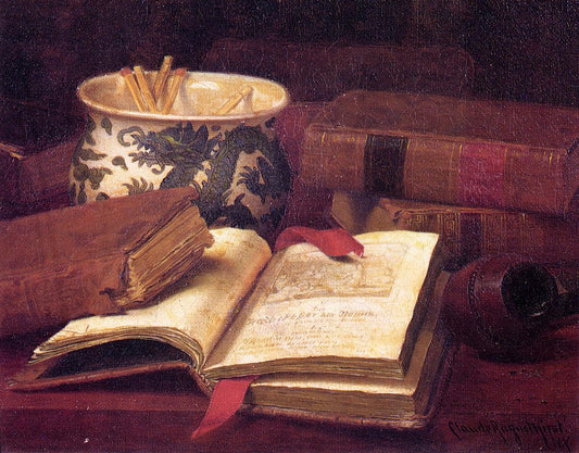 A German Poem, vintage artwork by Claude Raguet Hirst, 12x8" (A4) Poster