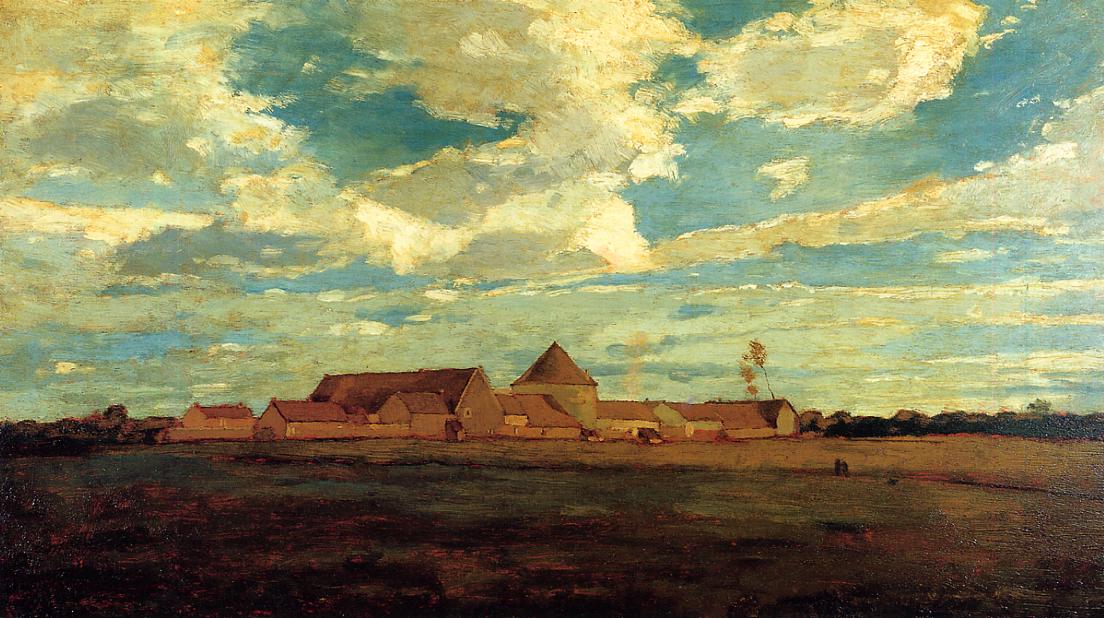 Cernay la Ville - French Farm, vintage artwork by Winslow Homer, 12x8" (A4) Poster