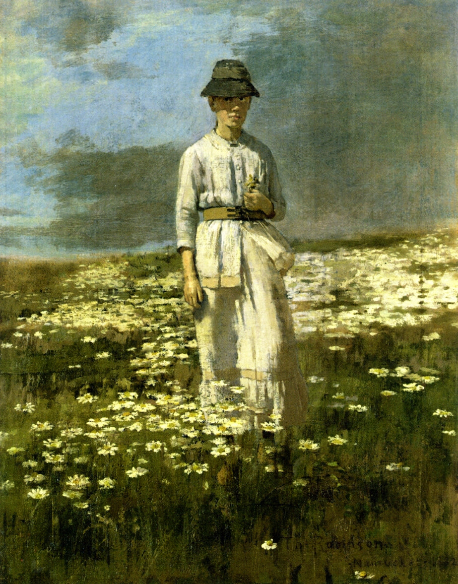 Daisy Field, Nantucket, vintage artwork by Theodore Robinson, 12x8" (A4) Poster