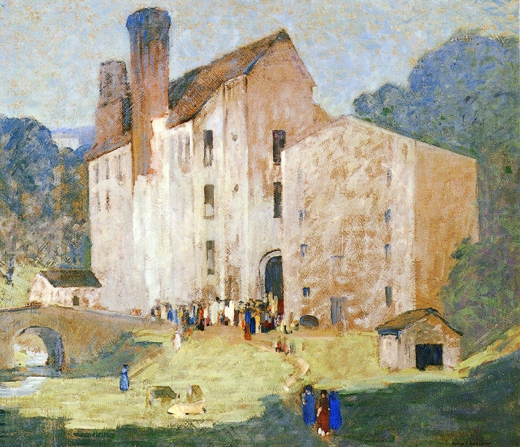 Valley Mills, vintage artwork by Robert Spencer, 12x8" (A4) Poster