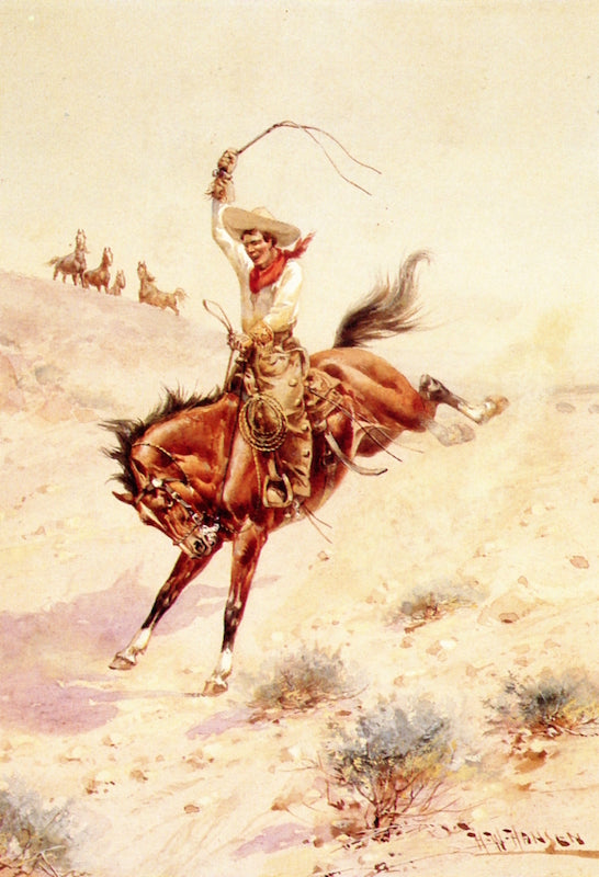 Bucking Bronco by Herman W. Hansen,A3(16x12")Poster