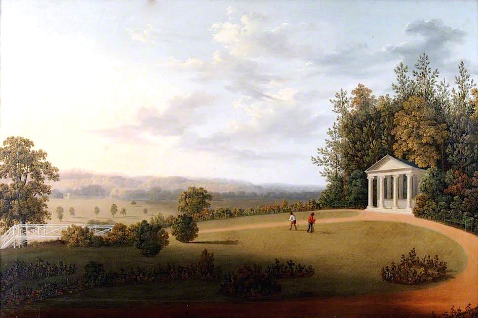 The Temple, 28 January 1830, vintage artwork by Joseph Francis Gilbert, 12x8" (A4) Poster